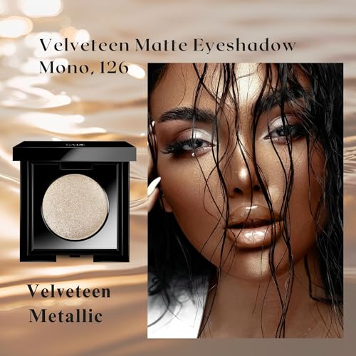 GA-DE Velveteen Metallic Eyeshadow Mono 126 Diamonds - Pearl Infused, Shimmer, Silky-Soft, Densely Pigmented, Seamless Blend - 0.105 oz