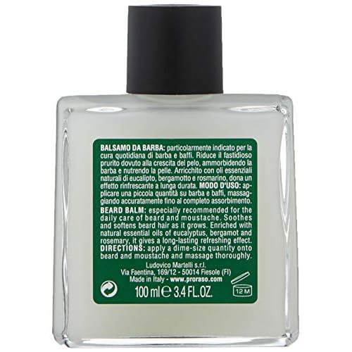 Proraso Beard Balm for Men, Nourish and Soften New Beard Growth and Short Beards