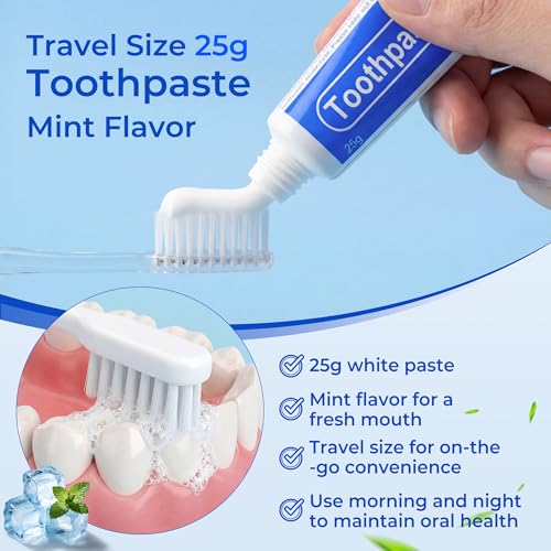 Travel Toothpaste Bulk Pack 200 Tubes - 25g Portable Oral Care Set