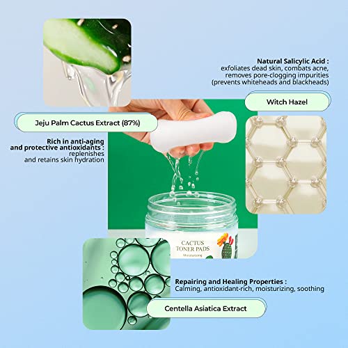 Cactus Toner Pad with Cactus Soothing Gel 3.7 fl.oz. Bundle