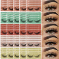 Faux Mink False Lashes Wholesale 10/30/50/100 Pairs 20mm Fluffy 5 Styles Fake Eyelashes 5D Soft Wispy Strip Eye Lashes (100 Pairs-5 Styles Upgrade)