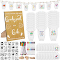 Pydeeirom Classic Kraft Baby Shower Decorating Kit – 201 Pcs including Bibs, Bodysuits, Signs, Stencils & Accessories