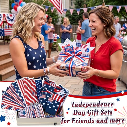 Dansydaisy 32 Pcs 4th of July Gift Set Independence Day American Flag Accessories