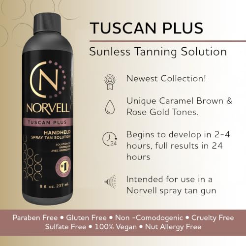 Norvell Tuscan Plus Sunless Spray Tan Solution 8 Fl Oz - Natural Bronze