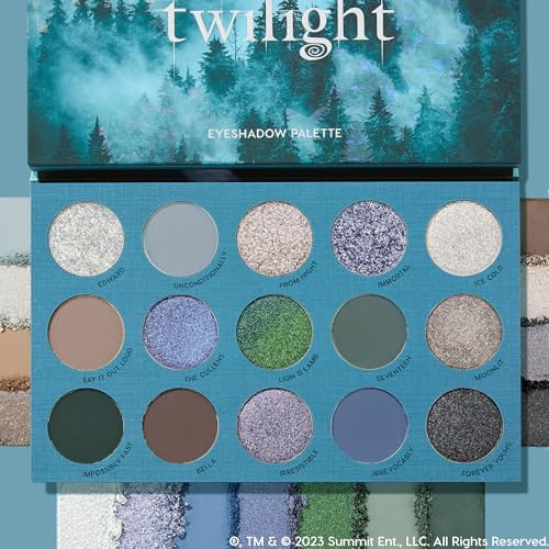 ColourPop Twilight Eyeshadow Palette - Limited Edition Moody Blue & Green Colors, Long-Wear Matte & Metallic Finishes