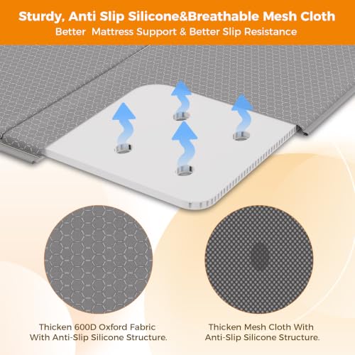 Queen Size Bunkie Board 60x80 Support for Mattress Under Bed, Gray - Heavy Duty