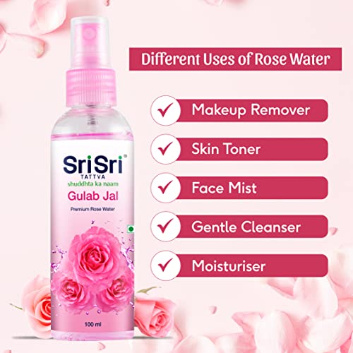 Sri Sri Tattva Gulab Jal, 100ml (Pack of 3)