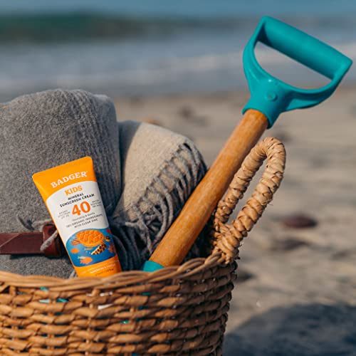 Badger SPF 40 Kids Mineral Sunscreen Cream and SPF 35 Sunscreen Face Stick