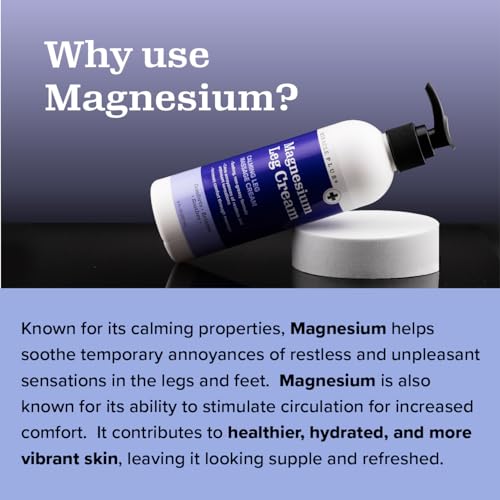 Miracle Plus Magnesium Relaxing Leg Cream 8oz Pack of 2 | Calming Herbal Moisturizer for Soothing & Muscle Relief