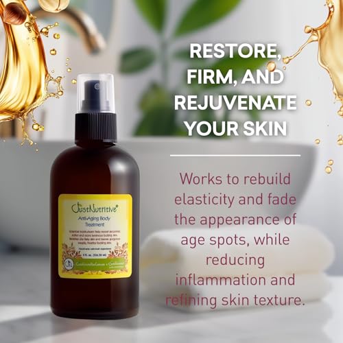 Just Nutritive Anti-Aging Body Treatment & Body Nutritive Serum | Moisturizer Duo for Crepey Skin, Stretch Marks, Age Spots & Dryness | Hydrating Plant Oils | Natural, Vegan Skincare | 2-Pack