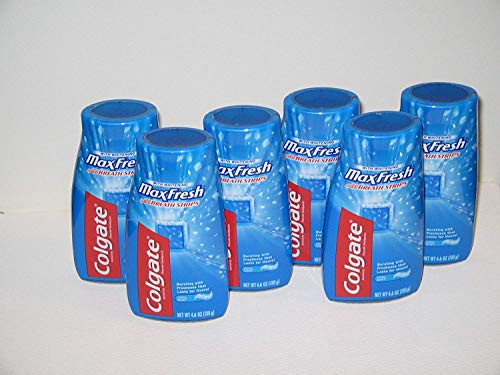 Colgate MaxFresh Toothpaste with Mini Breath Strips - Cool Mint, 4.6oz (6 Pack)