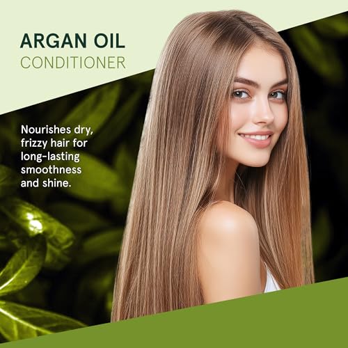 INOAR Argan Moisturizing Conditioner with Moroccan Argan Oil for Intensive Hydration, Shine & Softness, 33.8 Fl Oz