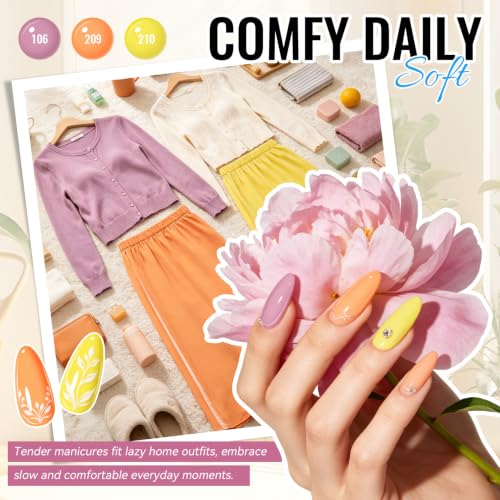 VANREESA Fall Gel Nail Polish Set with UV Lamp & Nail Drill - 55 Elegant Retro Tone