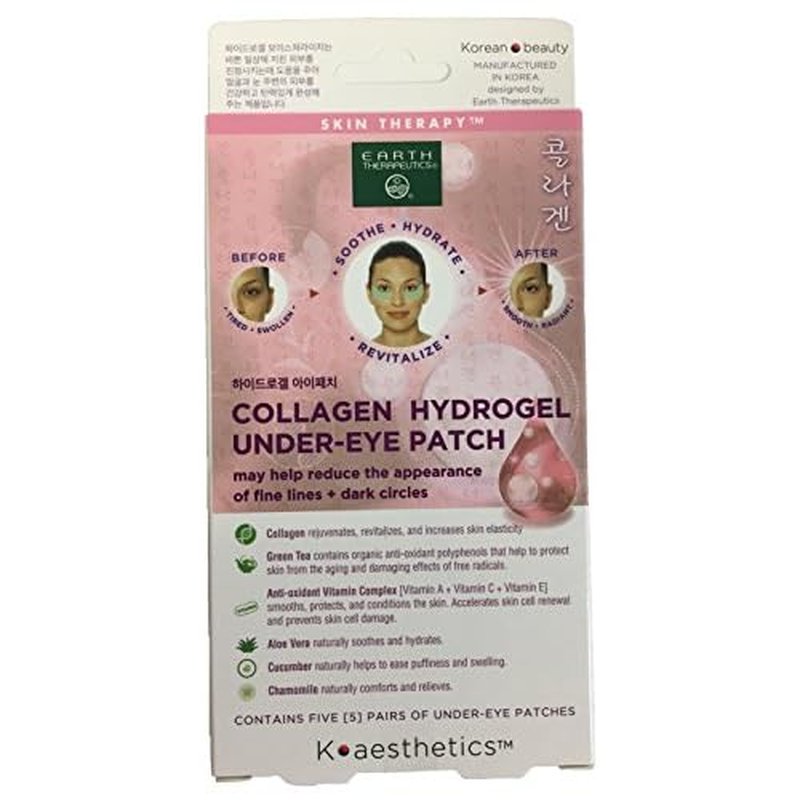 Earth Therapeutics Hydrogel Under Eye Patch, Collagen and Green Tea Bundle