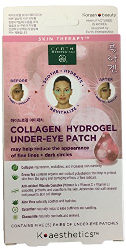 Earth Therapeutics Collagen & Green Tea Hydrogel Under Eye Patches - 10 Pairs
