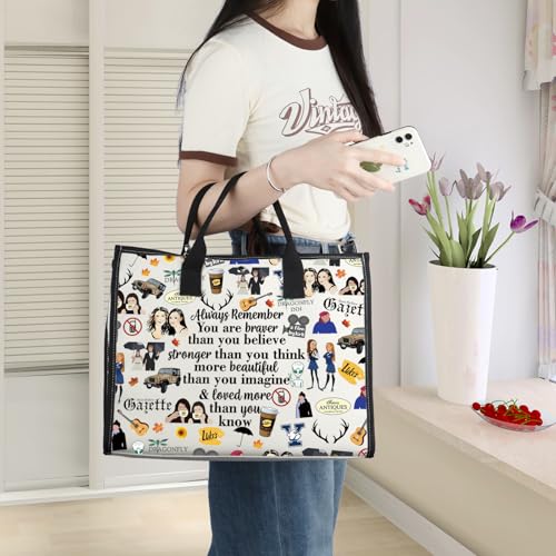 WZMPA Luke's Diner Cosmetic Bag Coffee Inspired Gift You Are Braver Stronger Smarter Luke's Diner Makeup Zipper Pouch Bag (Always Gil BG)