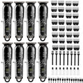 8-Pack Cordless Hair Clippers for Men Small Portable Hair Trimmer with LED Display Stainless Steel Blades for Self Haircut & Home Grooming