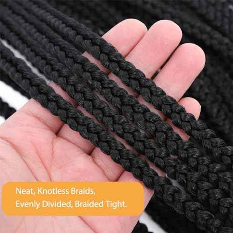 Crochet Box Braids 14 Inch 6 Packs 144 Strands Goddess Box Braids Crochet Hair Pre looped Crochet Hair for Black Women (14 Inch 1B)