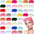 Yinder Pure Style 40 Pack Coral Fleece Bow Facial Headbands - Makeup & Skincare