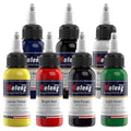 Solong Tattoo Ink Color Set - Professional 7 Color Pigment Kit for Outlining & Shading