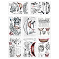 8 Sheets Joker Tattoos, Large-Size Waterproof Halloween Temp Tattoo for Men Women Adults, Suicide Squad Fake Stickers for Clown Costume Masquerade Cosplay Face Makeup Party Accessories