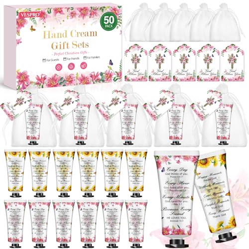 Christian Hand Cream Gift Set with Prayer Cards & Bible Verses for Women