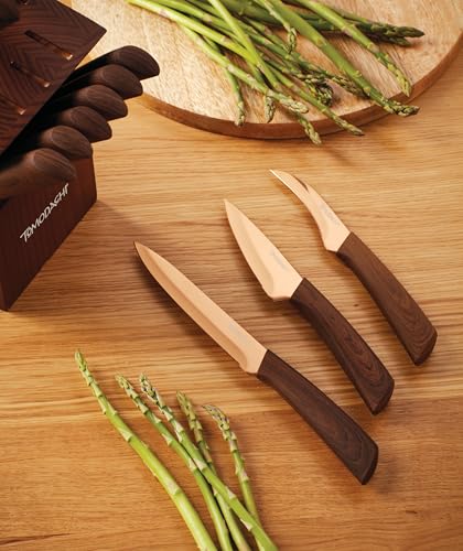 Hampton Forge Raintree Copper 13-Piece Knife Block Set with Wood Handles - Variation of THIS listing