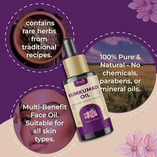 Kumkumadi Oil 1.01 Fl Oz (30ml) | Night Serum to Brighten Skin & Enhance Natural Glow with Saffron, Sandalwood and other herbs | Ayurvedic Face Oil (1.01 Fl Oz (30ml))