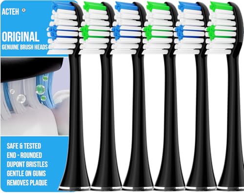 Acteh Genuine Toothbrush Heads for Sonic Edge & JetWave - Black6