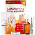 Natural Vine Red Patches Toenail Fungus Treatment Kit 32 Pcs + Liquid 15mL + Cream 20g