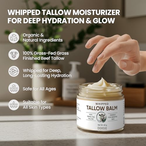 Soft Blossom Whipped Tallow Cream for Deep Hydration & Skin Barrier Repair - 2.1 oz, Pack of 2