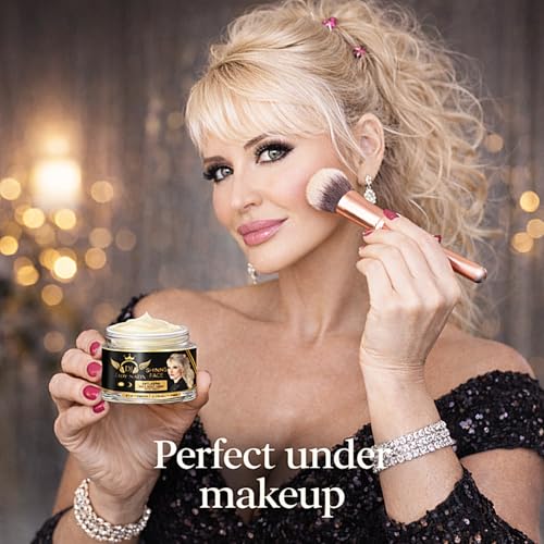 Anti-Aging Face Cream with Hyaluronic Acid & Vitamin E - Smooths Fine Lines, Glows Up to 8 Hours, 1.7 oz