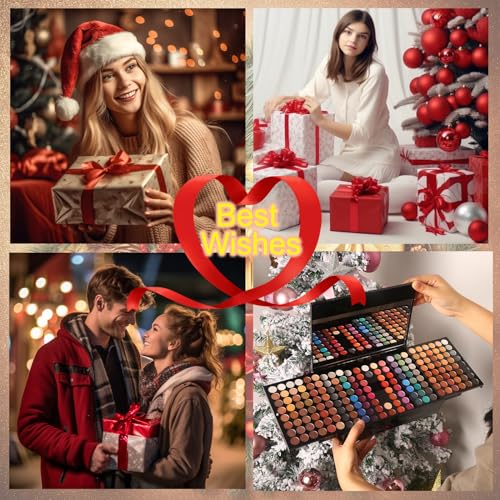 Women Makeup Set with 190 Colors Eyeshadow Blush Eyebrow Powder Face Concealer & Mirror
