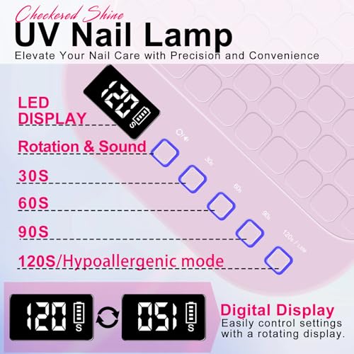 Pink UV LED Nail Lamp 54W – Professional Red Light Gel Curing for Nails