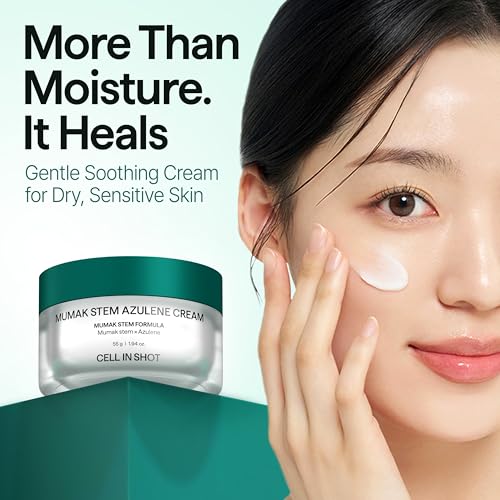 Mumak Stem Azulene Cream ? Hydration and Barrier Support ? Stem Azulene Moisturizer for Dry, Sensitive Skin, 1.94 oz (55g)
