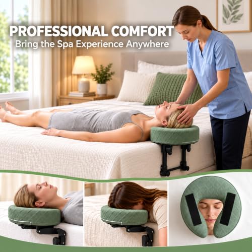 Green Massage Headrest for Bed - Fits 6-17 Inch Mattress & Pillowcases