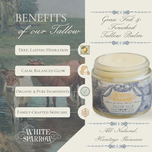 Citrus Scent Tallow Balm - Organic Moisturizing Skin Care 2oz