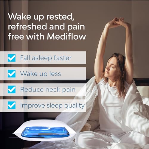 Mediflow Water Pillow Single Pack - Adjustable Neck Support for Sleep & Pain Relief
