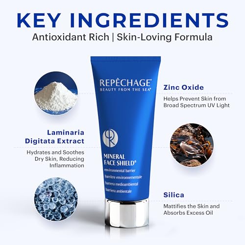 Mineral Face Shield SPF 30 Environmental Protection with Seaweed - Matte Finish, All Skin Types - 2 oz