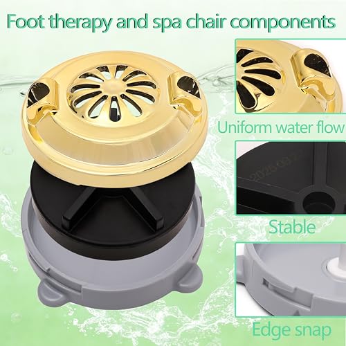 Pipeless Magnetic Jet Head predicure jet Replacement for Pedicure SPA Chair & Tubs - Fit with Foot massage parlor, hair salon, massage parlor, therapy parlor-GOLD(4 pin)