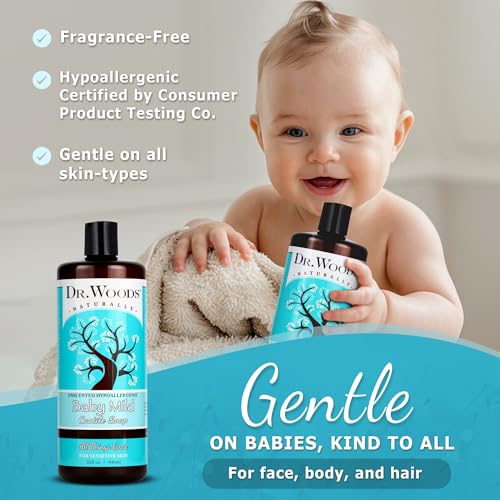 Unscented Baby Mild Castile Liquid Soap - 32 Fl Oz Pack of 2