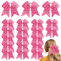 Preboun 20 Pack 7-Inch Pink Breast Cancer Awareness Cheer Hair Bows Classic A