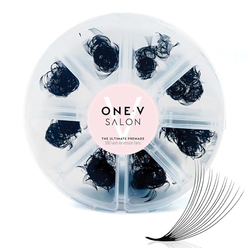 One V Salon 500 Premade D Curl Volume Lash Fans 14D-0.05mm 9-16mm Mixed Tray