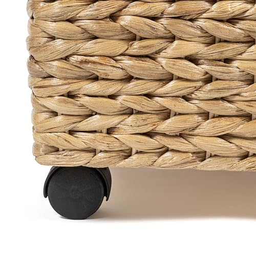 Happimess Chett Underbed Storage Bin Wheels 26 Inches Natural Bohemian Style