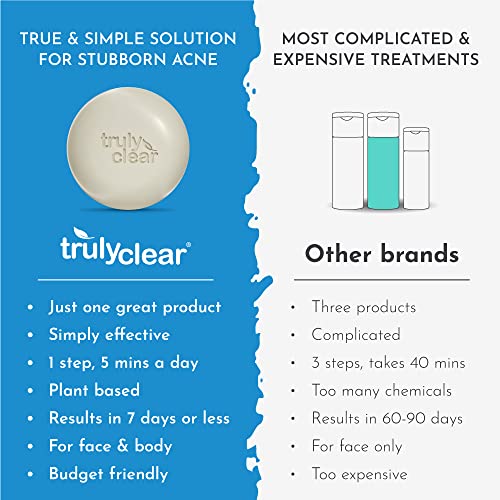 Truly Clear Plant-Based Acne Treatment Bar with Salicylic Acid & Hyaluronic Acid - Variation 1