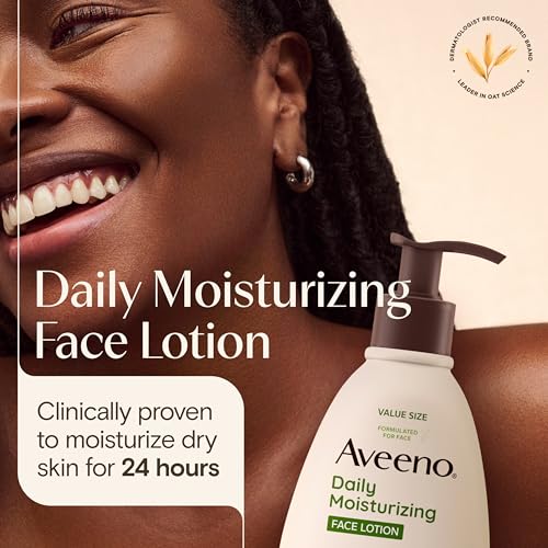 Aveeno Daily Moisturizing Face Lotion with Prebiotic Oat - 12 oz Pack of 2