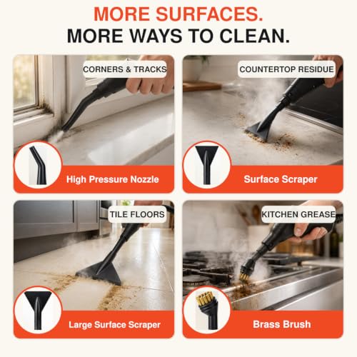 2500W Handheld Steam Cleaner for Kitchen & Bathroom Cleaning