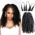 Youleas 14 Inch Pre-Separated Human Hair Curly Crochet Extensions 50g Reusable Knotless Braiding Hair