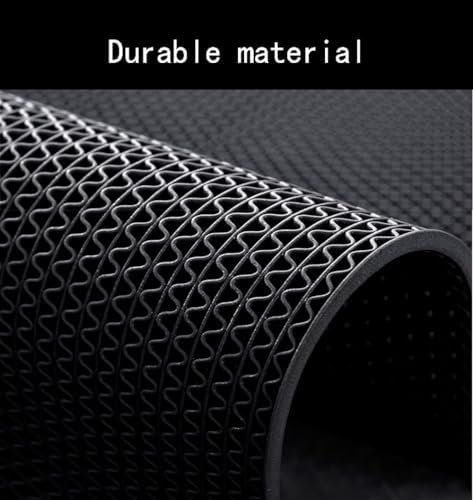 PVC Drainage Floor Mat Non-Slip Outdoor Indoor Wet Area Splash Mat 3FTx16.4FT - Black