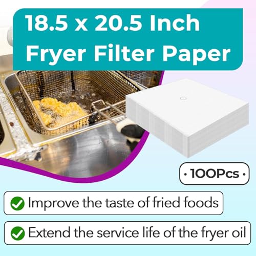 100 Pcs Envelope Style Fryer Filter Paper for Pitco PP10613 – 18.5x20.5 Inch